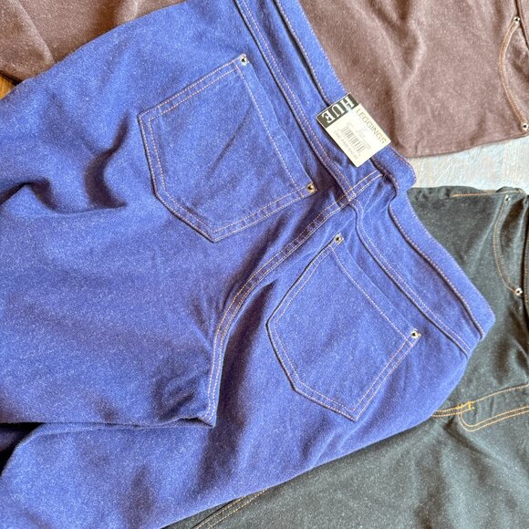 New w Tags 3 HUE Soft & Skinny Leggings Black Purple Brown - Picture 11 of 14